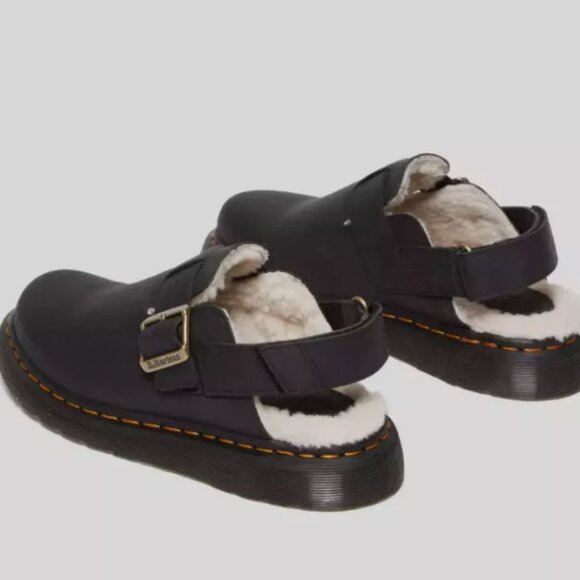 Dr. Martens Jorge II Faux Fur Lined Suede Slingback Mules MSRP$180 WARM & COMFY main image 13